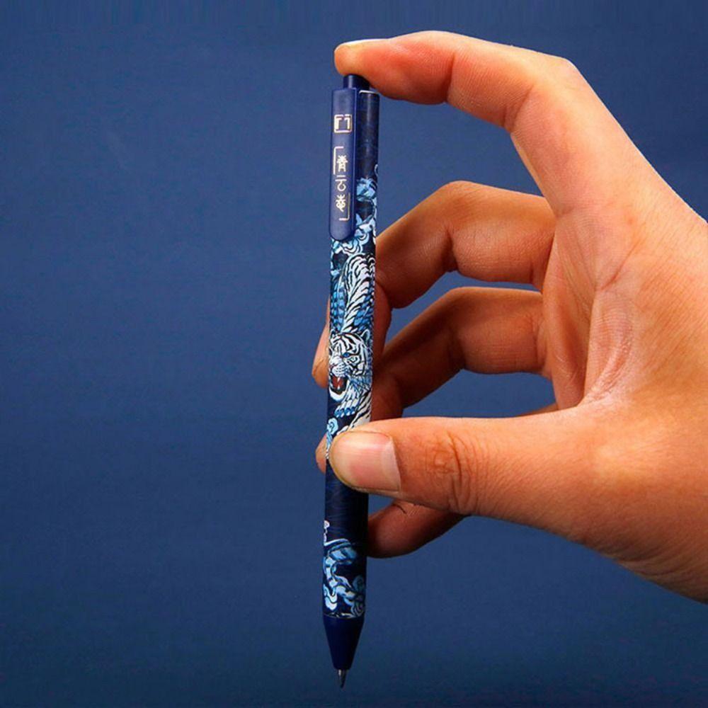 4pcs/set Quick-drying Neutral Pen Four Beasts Signature Pen Ancient Style Gel Pen  Student