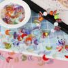 20/50/100pcs random color glass material star moon shape DIY bracelet necklace earrings keychain keychain pendant