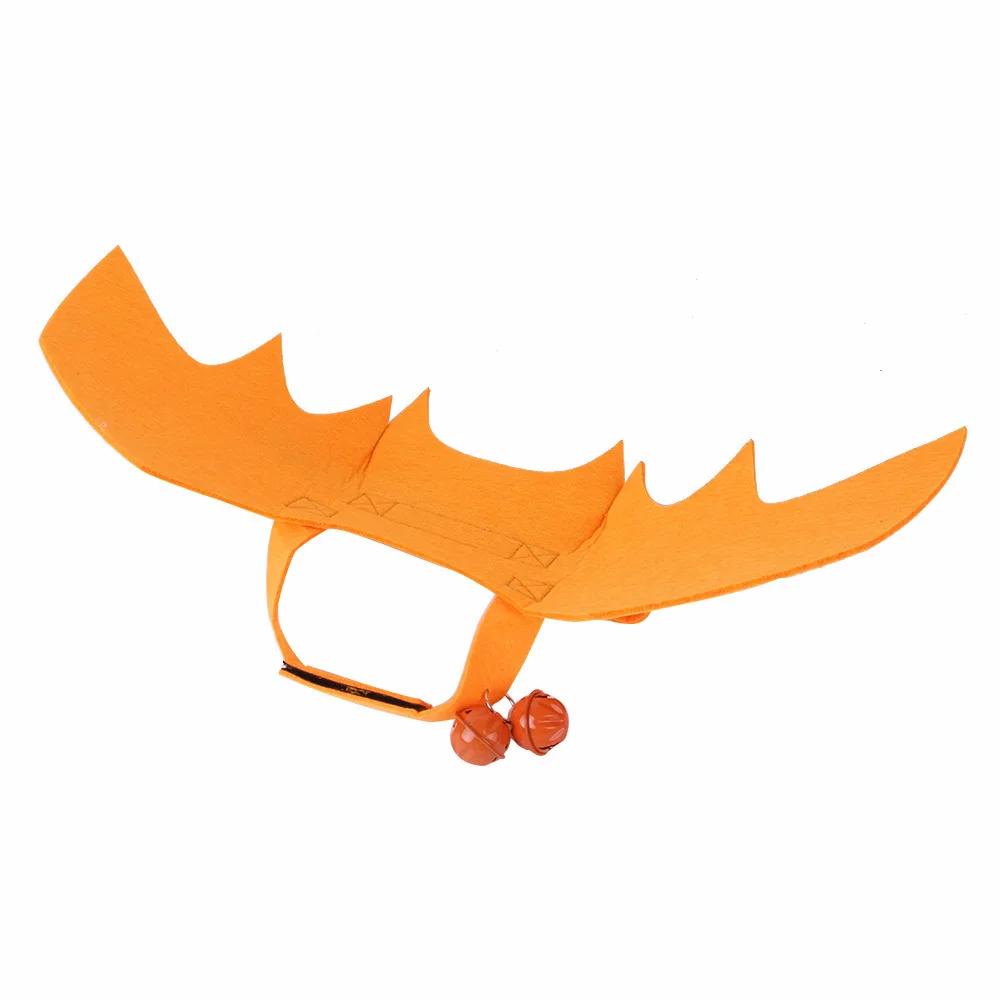 

Fashion Cat Clothes Artificial Wing Pet Cosplay Bat Wings Funny Dog Cat Costume Halloween Christmas Cat Costume Pet Products S оранжевый