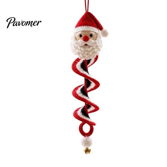 Set Fai da Te Addobbi per Albero di Natale Kit Uncinetto a Spirale, Pupazzo di Neve Babbo Natale Artigianato Ricordo Fatto a Mano Regalo per la Mamma Ornamento da Appendere Decorazione per Camino Sacco