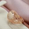 Kinel Glossy Rose Gold Color Rings For Women Big Size Rings