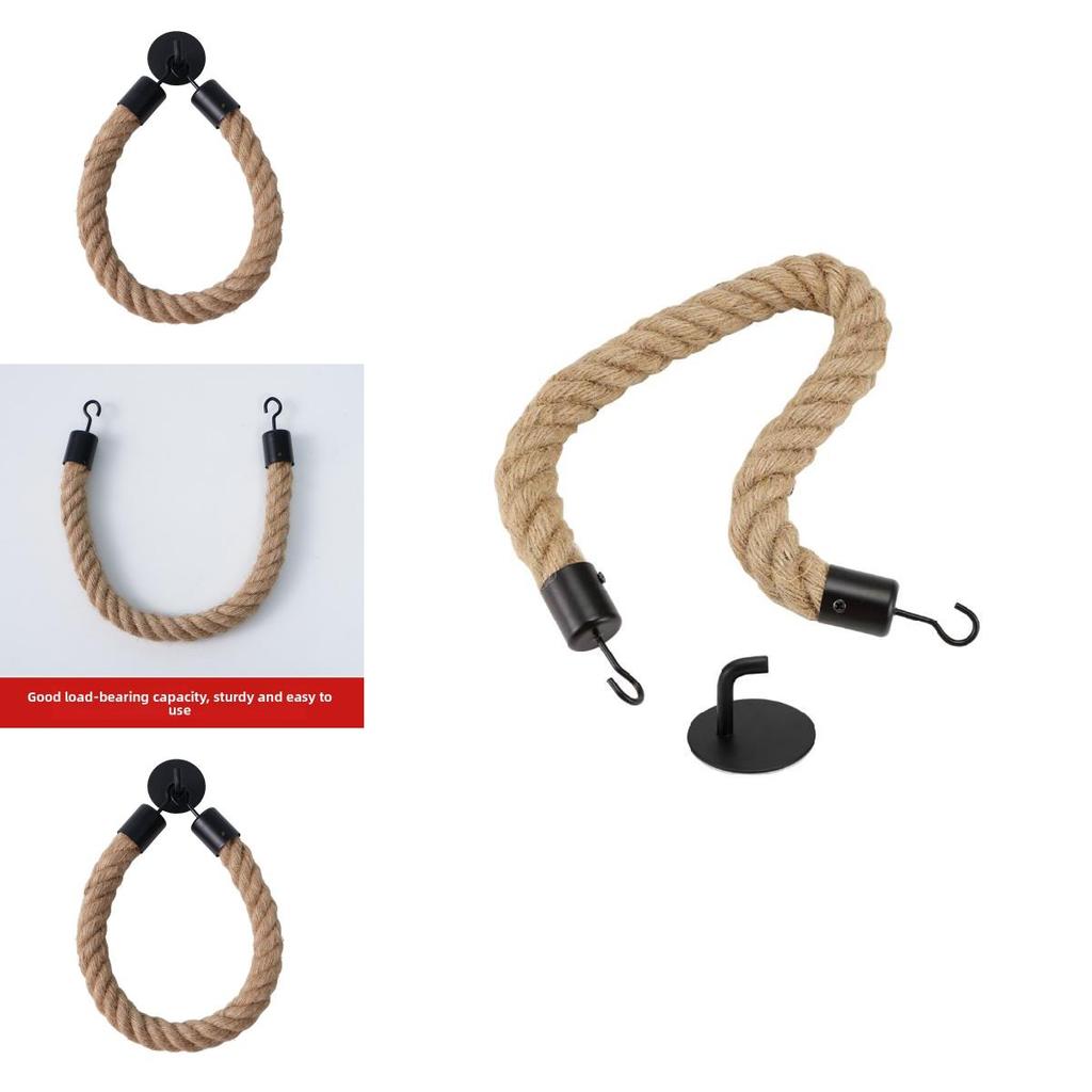 Moderner minimalistischer Wand-Taschentuchhalter aus Baumwollseil zur Dekoration für Küche und Bad