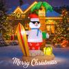 7.87FT Inflatable Toy Surfing Sunglass Snowman Palm Tree Xmas Decoration for Yard LED Light Supplie Home Ornaments Holiday Gift