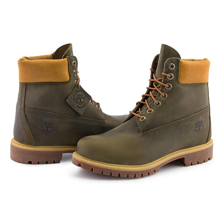 Timberland Premium 6 Inch Waterproof Boot 'Olive Green Yellow' Men's A6291
