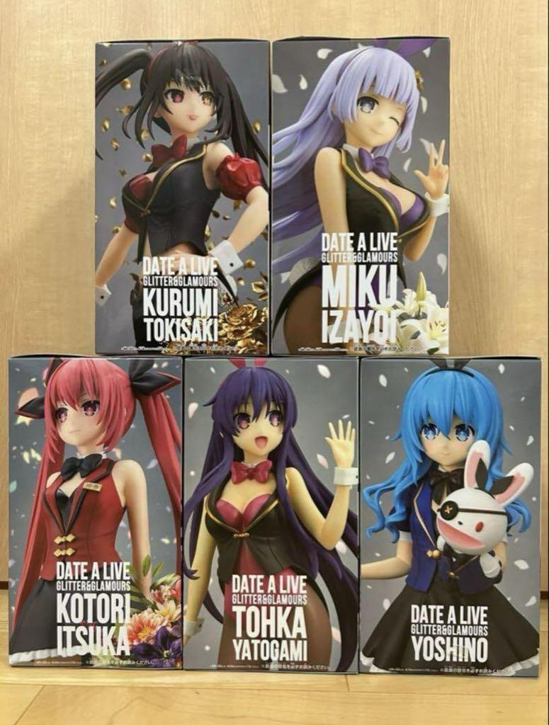 [USED] Date A Live V Tokisaki Kurumi, Yatogami Tohka, Itsuka Kotori, Yui Yoimi, Kusino, 5 Figures