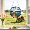 Stained Glass Window Hanging Puzzle Pendants Garden Kitchen Sunroom Home Décor