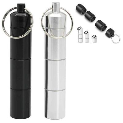 Mini Tragbar Aluminium Wasserdicht Pillendose Behälter Versiegelt 3 Mal Fächer Pro Tag Organizer Tablette Reise Medizin Vitamin Fischöl