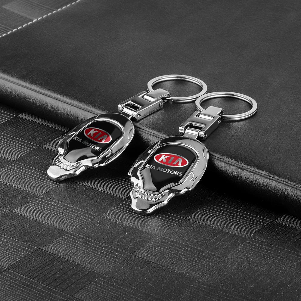 2026 Hot Car Sticker Car Metal Key Chain Emblem Key Ring Keychain For KIA Sportage Niro Rio Ceed Cerato Soul Sorento Picanto Opt
