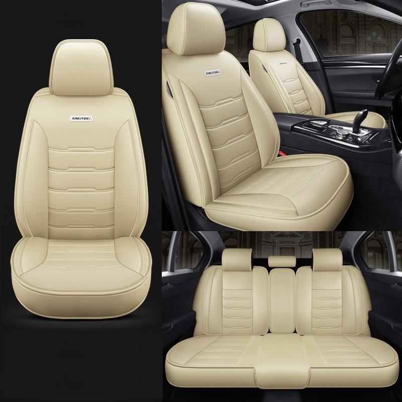 5-seater Luxury PU Leather Car Seat Cover Soft, Comfortable, Non-slip, Durable, Waterproof, Four Seasons