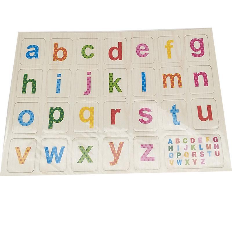 

Магнитные деревянные наклейки с алфавитом и цифрами для раннего образования детей lower case sticker