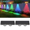Solar Fence Lights Outdoor Garden Solar Wall Lights Waterproof RGB Bright Solar Powered Lamp Backyard Pathway Yard Deck Decor