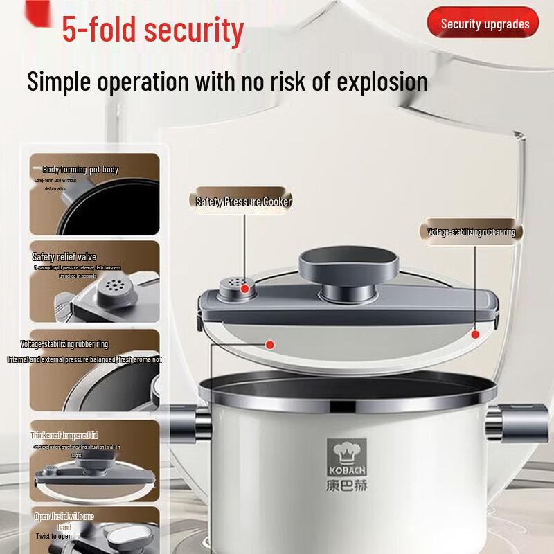 KOBACH Dynamic Series 5.5L Double-Layer Enamel Micro-Pressure Soup Pot