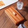 ZISIZ Walnut Wooden Snack Storage Box with Lid