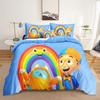 Exquisite 3D B-Blippi Wonders Wallpaper Anime Digital Printing Bedding Set Duvet Cover Comforter Bed Youth Kids Girl Boys Gift