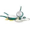 Genius Cerafit Fusion Frying Pan Set, 7 Pieces, Emerald Green (A24255)