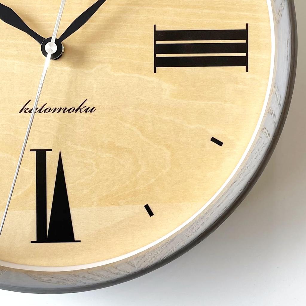 KATOMOKU muku clock 17 gray wall clock continuous second hand km-118GRRC 306mm (radio clock)