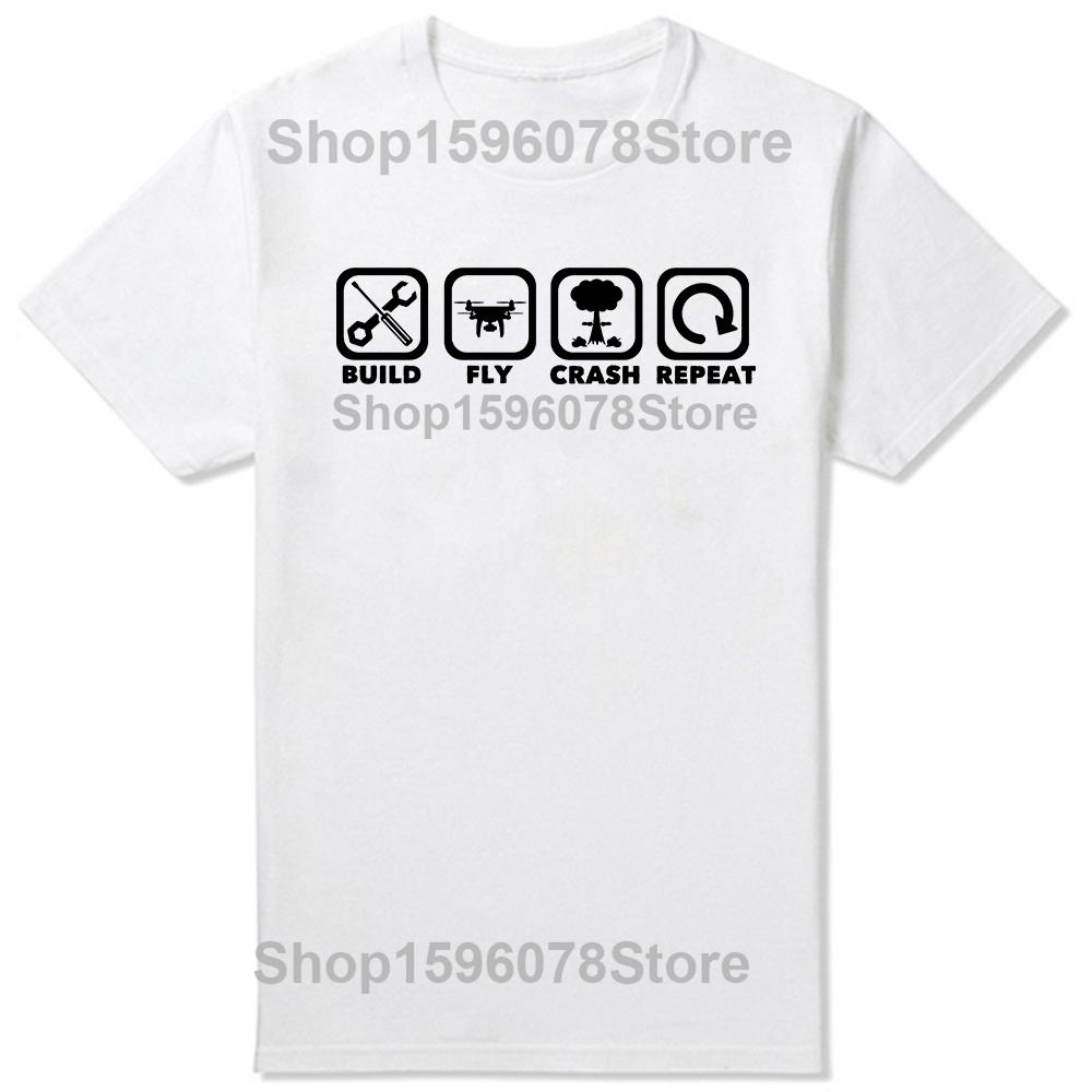 Funny Drone Classic T-Shirt Summer Men Women Clothing Fashion T Shirts Cotton Short Sleeve Oversized Loose T-shirt Tops
