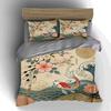 Koi Fish Motif Bedding Duvet Cover Sets Duvet Covers Pillowcases Gifts (1 * Duvet Cover 2 * Pillowcases, Without Duvet Insert)