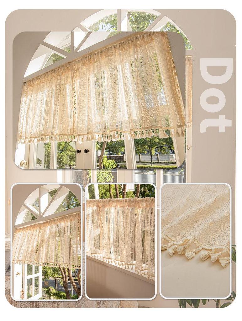 Bohemian Woven Lace Kitchen Curtain (Short Coffee Curtain)