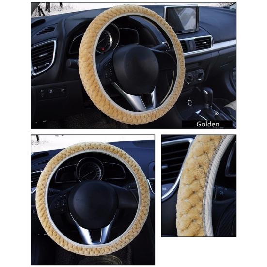 Universal Plush Car Auto Steering Wheel Covers Handlebar Protector Guard Decor