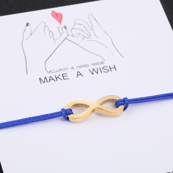 Couples Red Bracelets Women Stainless Steel Beads Infinite Love Black Rope Bracelet Women Weaving Adjust Bracelet For Women Gift