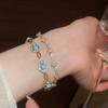 Vintage Goldplated Gourd Bracelet With Zircon Stones For Women Gift