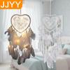Dreamcatcher Wedding Decor Christmas Fairy Lights Heart Shaped Dreamcatcher Charms Colorful Home Decor Hanging Ornaments