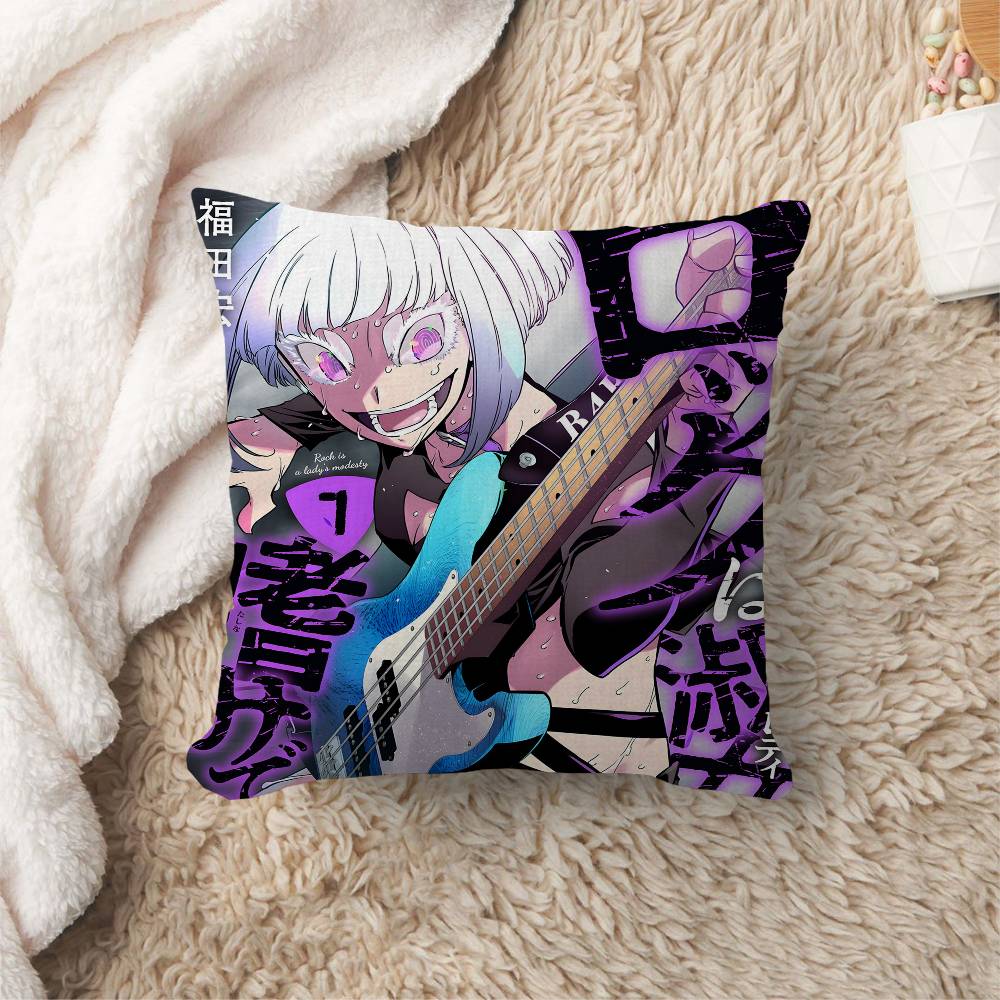 Anime Rock Is A Ladys Modesty Cushion Cover Pillowcase Upholstery Sofa Throw Pillow Home Decor Pillowcas