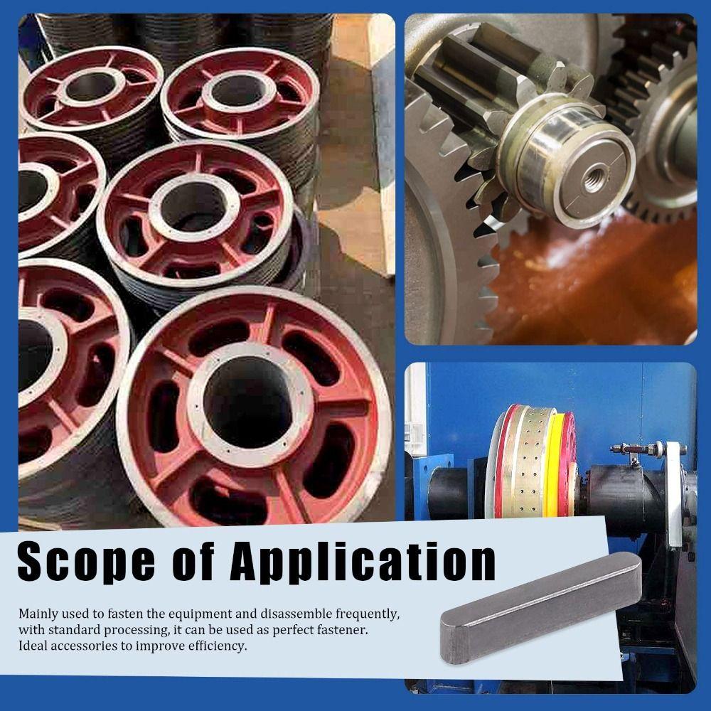 140pcs Carbon Steel Square Parallel Keys 3-6mm Size Range Round End Flat Keys  Machinery Repair