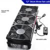 Silent 5V USB Cooling Fan Rack for Router/Modem with Switch and Support Bracket