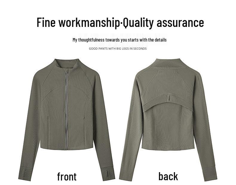 Women's Autumn/Winter 2024 Velvet-Lined Yoga Jacket and Sports Set: Professional Long Sleeve Running and Cycling Suit