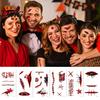 Script Killing Party Makeup 30Pcs Halloween Scar Tattoo Stickers, Realistic Fake Wound Decals for Adults Kids Decor Face Body, Waterproof Makeup, Easy