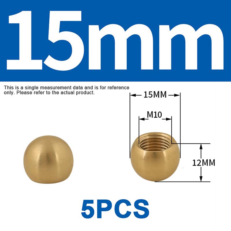 1/2/5/10Pcs Pure Brass Internal Thread Nut Lighting Accessories Decorative Cap M6/M8/M10/M12/M15/M16/M20