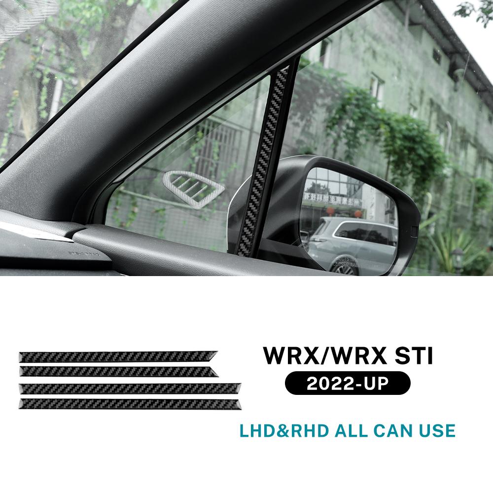 

Real Soft Carbon Fiber Sticker For Subaru WRX/WRX STI 2025 2025 Front Rear Window Pillar Decor Interior Trim Accessories чорний