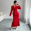 Womens 2026 Professional Suit Dress Elegant OL Long Sleeve Work