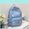 Cartoon Hello Kitty Nylon Studentenrucksack für Mädchen mit leichtem Design und großer Kapazität für Schule und Reisen