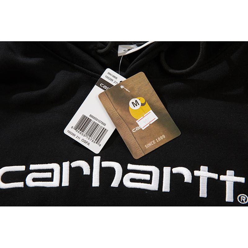 carhartt Jarní a podzimní mikina velké velikosti s vyšívaným logem a kapucí, vhodná pro páry na nošení