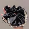 Pearl Polka Dot Satin Pleated Lace Hair Tie for Women