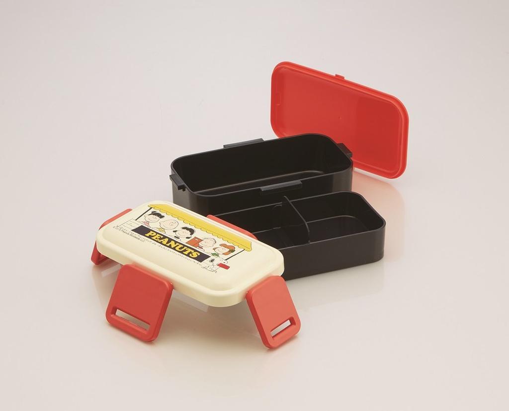 Skater Softly Serving Bento Snoopy Made In PFLW4 Dome-Shaped Lid, Two-Tier Box, 600ml, Lunchtime, PEANUTS, Japan,