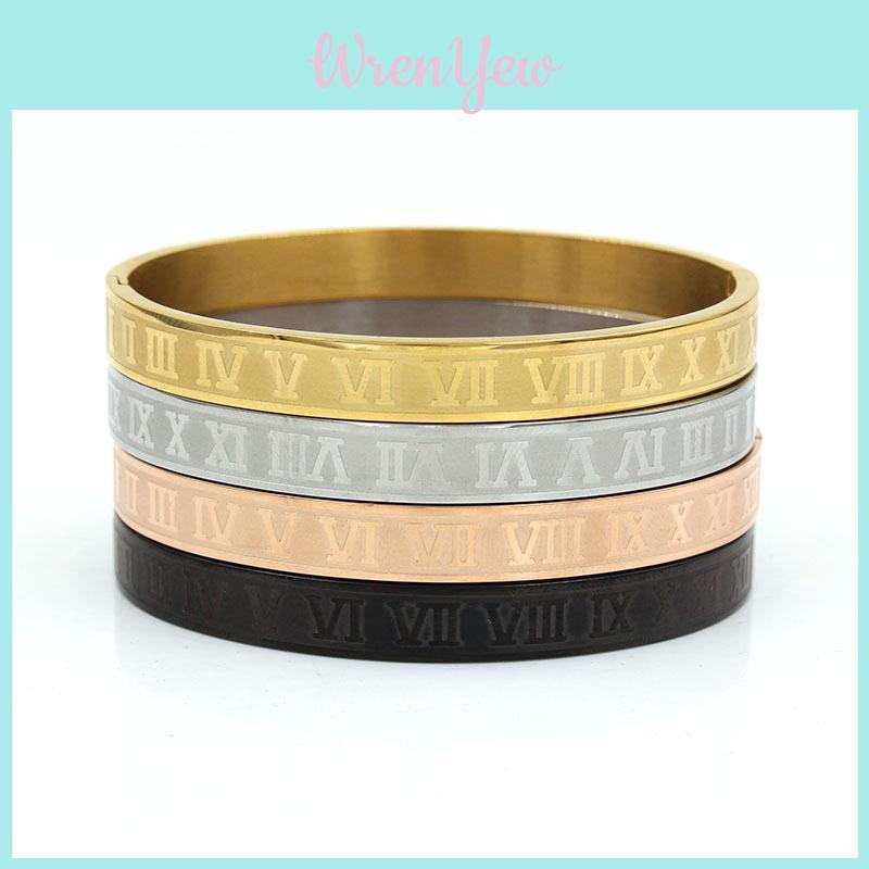 Punk Style Stainless Steel Letter Bracelets For Men And Women Trendy Geometric Accessories