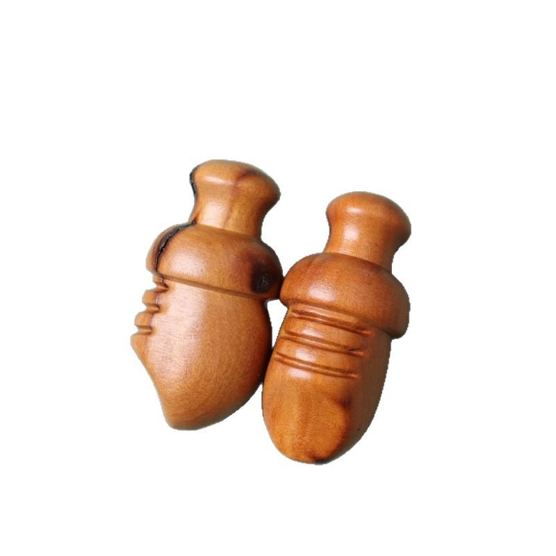 Lightning-Struck Jujube Wood Handcraft – Stress-Relief Wooden Carving with Natural Wood Handle
