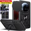 Slide Kamera Armor Hülle für Xiaomi 15 Ultra 14 Ultra Hülle Magnetischer Ringständer Vollschutzhülle für Xiaomi 15 Ultra Capa