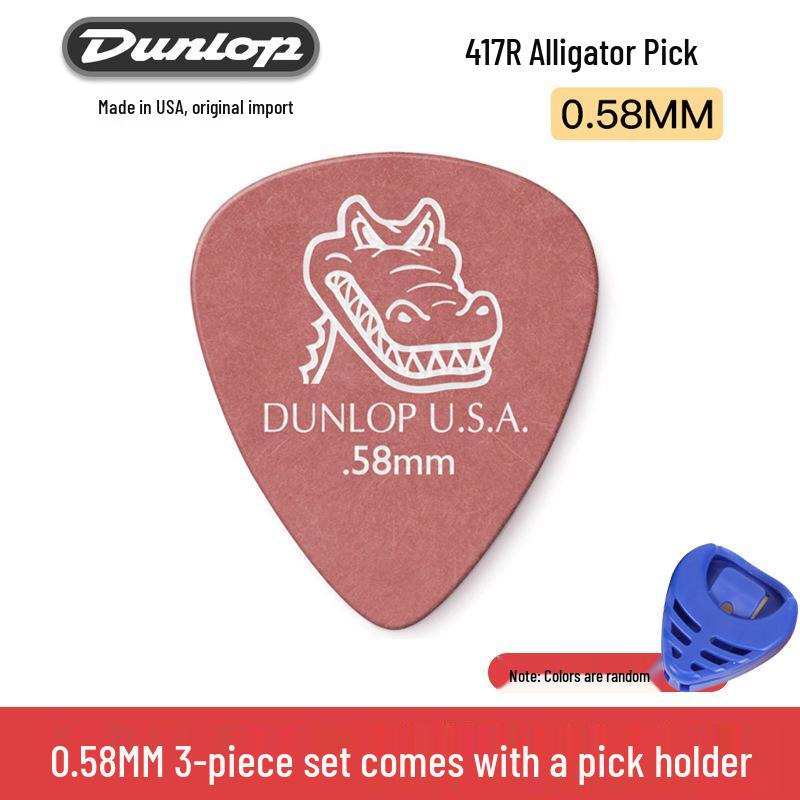Dunlop 417 Alligator Electric Guitar Pick with Frosted, Non-Slip Texture for Fast Playing