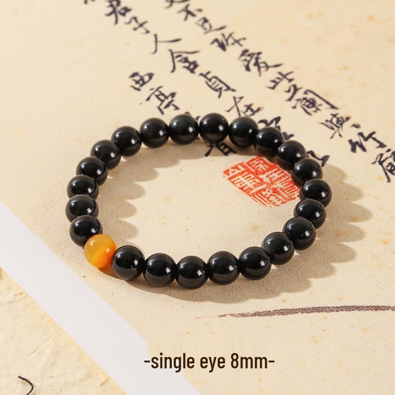 High-Quality Obsidian Bracelet: Unisex Good Luck and Prosperity Charm