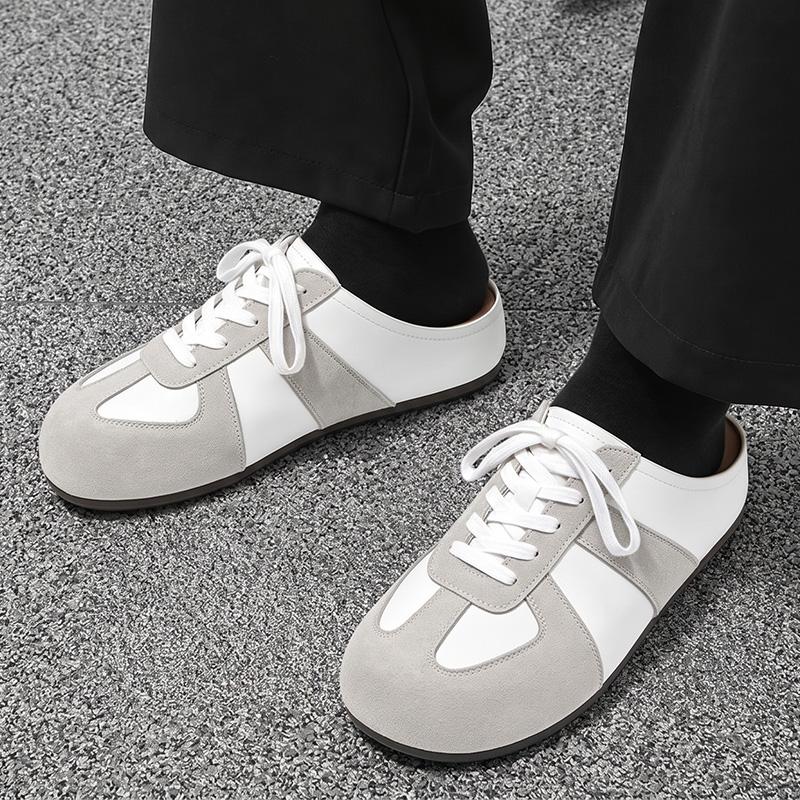 Men'S Slip On Mules Casual Shoes Four Season New Breathable Light Soft-Sole Comfort Fashion Outdoor Walking Sports Semi Slippers