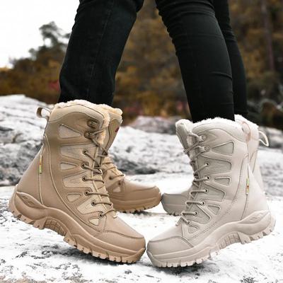 Winter Waterproof Men Boots Plush Super Warm Snow Boots Men Sneakers Ankle  Outdoor Men's Desert Botas Hombre2024