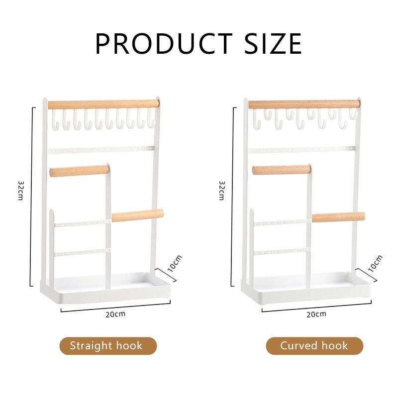 Jewelry Shelf Hanger Necklace Display Stand Earring Jewelry Storage Desk Small Item Metal Organizer Home Appliance For Store