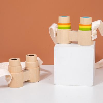 Jumelles en Bois pour Enfants Lentille en Verre Optique à Faible Aberration Chromatique Jumelles en Bois pour Enfants Jouet d'Observation des Étoiles