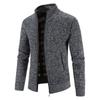 Jeseň a zima pánske plus zamatový hrubý stojačik sveter sveter teplý sveter kabát na zips cardigan pánsky trend