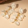 Accessories, Fresh Fringed Camellia Flower Earrings, Three-dimensional Pearl Earrings Earrings